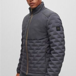 BOSS Men's Dark Gray Puffer Jacket